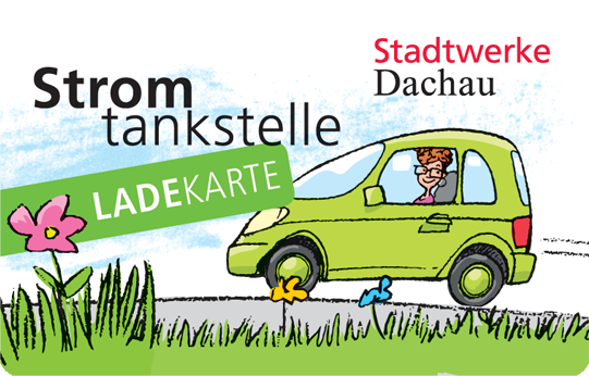 E-Ladekarte der Stadtwerke Dachau für Stromtankstellen